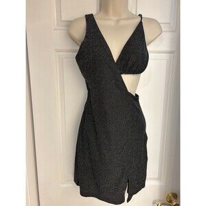 Princess Polly Silver Black Dress 4